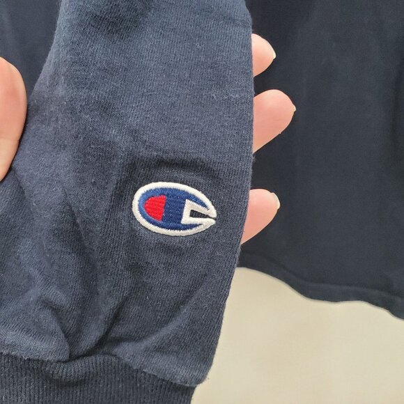 Champion Kid's Navy Martha's Vineyards Embroidered Logo LS Graphic Tee Size YL - Picture 5 of 5